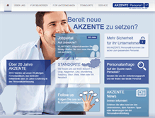 Tablet Screenshot of akzente-personal.at